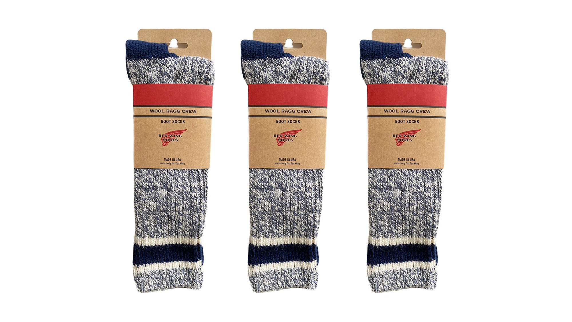 3-Pack Wool Blend Ragg Sock Slate/Navy
