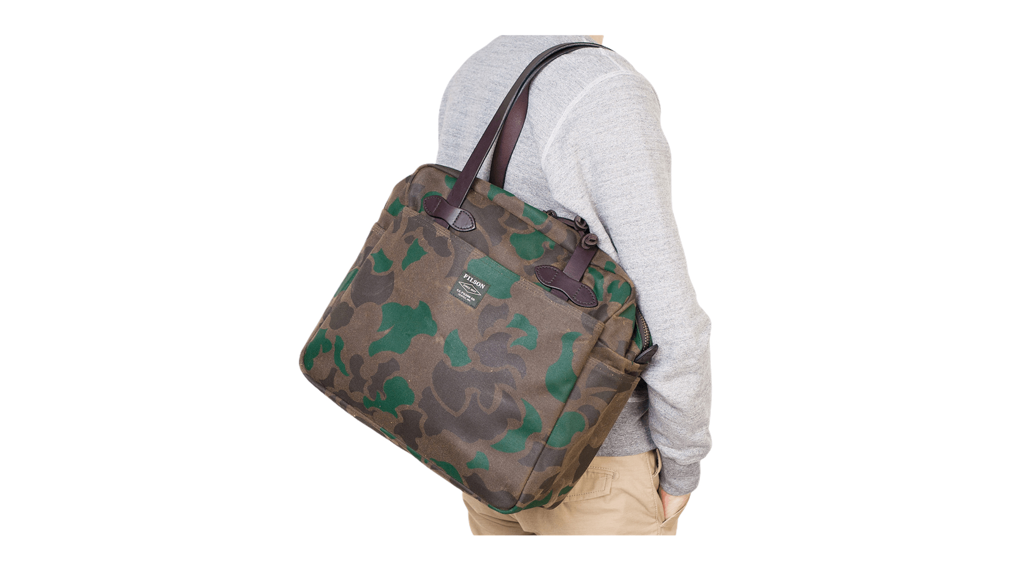 Tote Bag with Zipper Camouflage