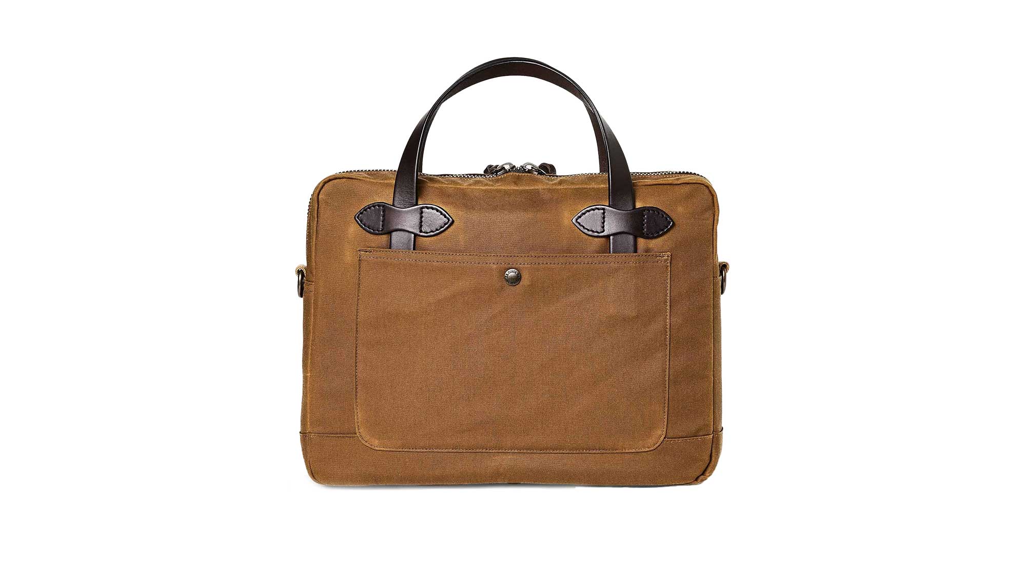 Tin Cloth Compact Briefcase Dark Tan