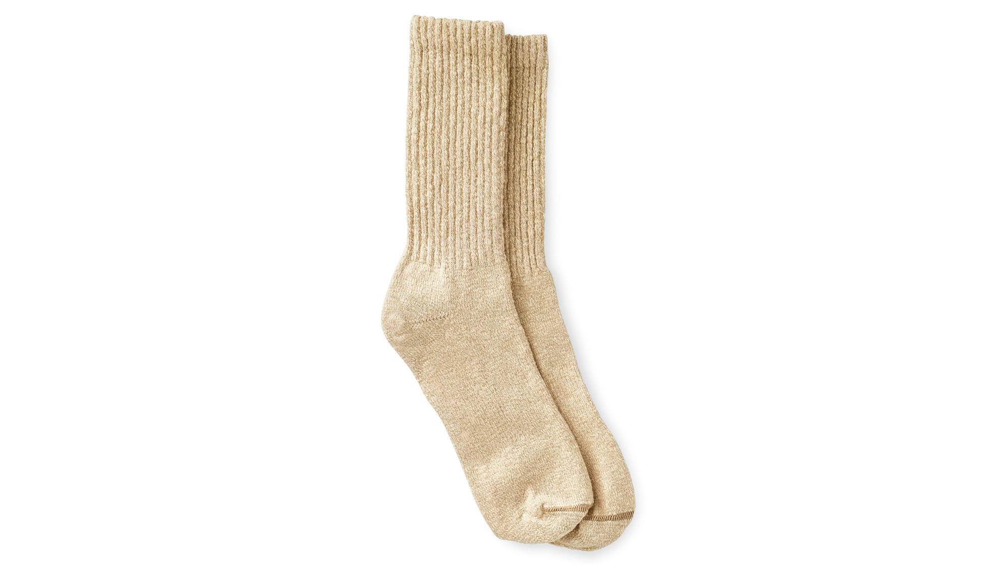 Cotton Blend Ragg Sock Cream/Coffee