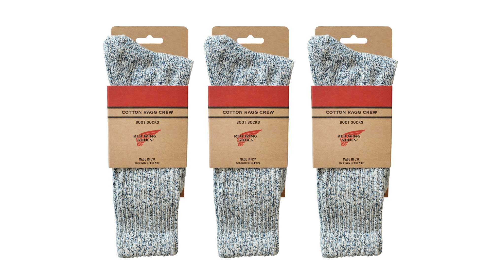 3-Pack Cotton Blend Ragg Sock Carolina Blue