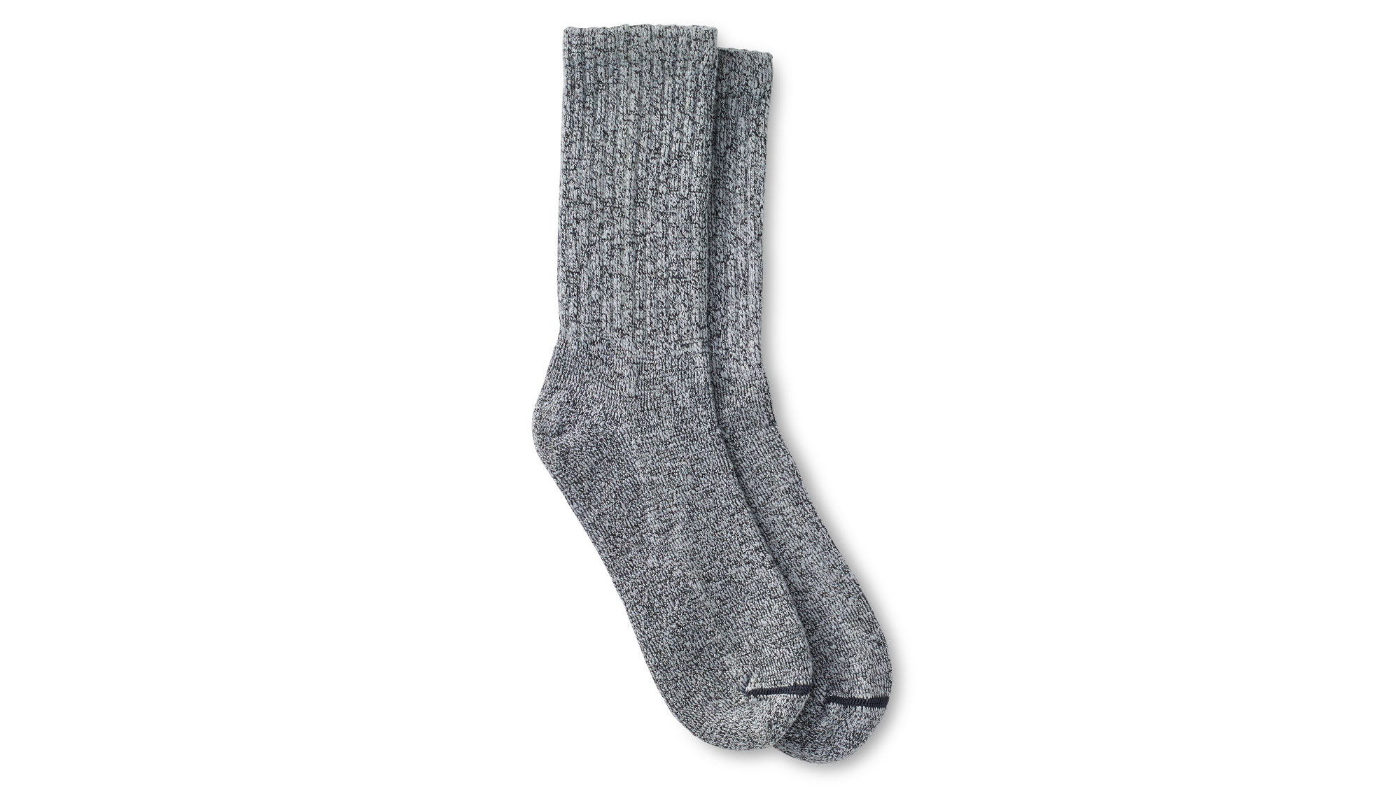 Over-Dyed Cotton Blend Ragg Sock Black