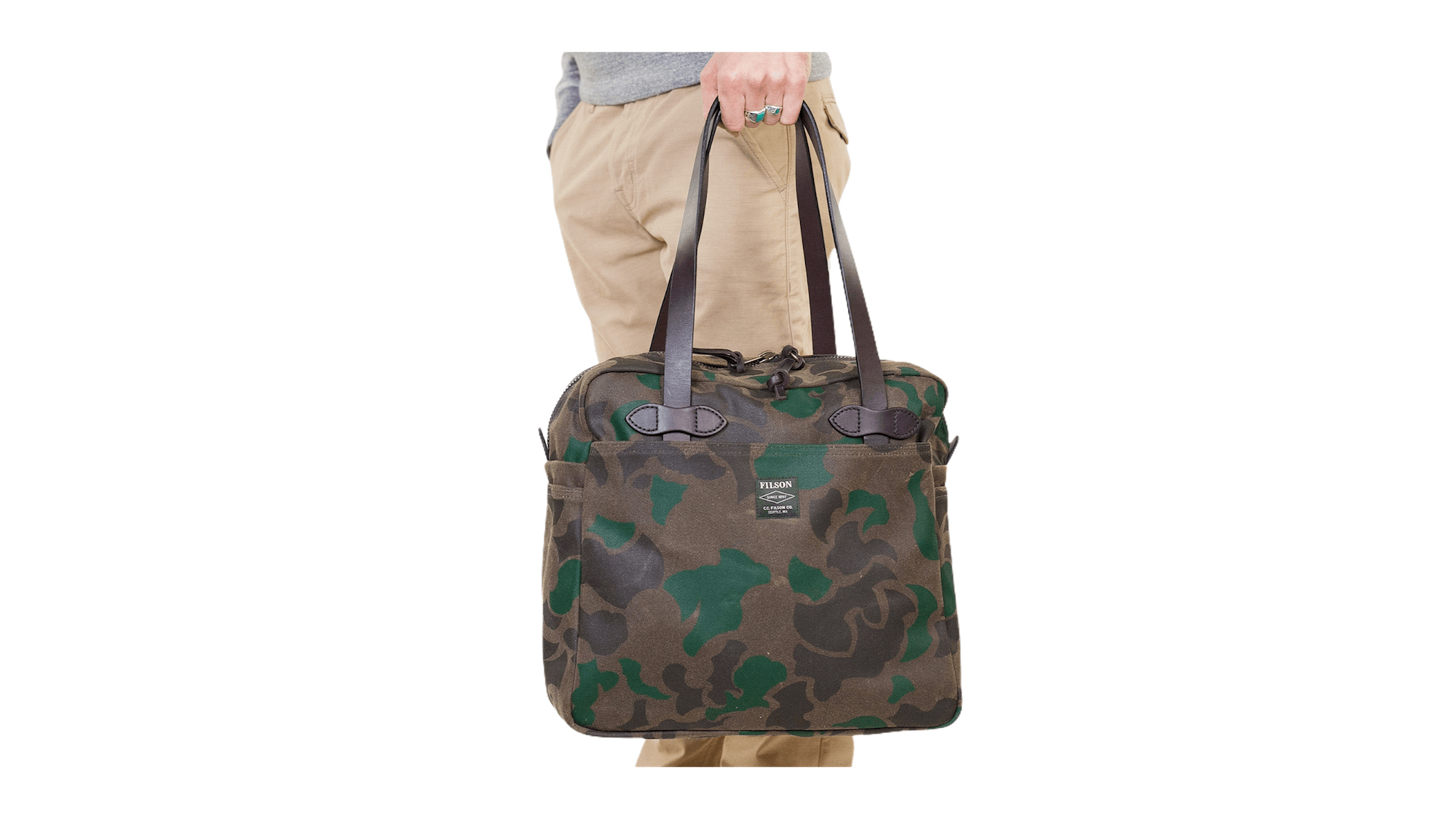 Tote Bag with Zipper Camouflage