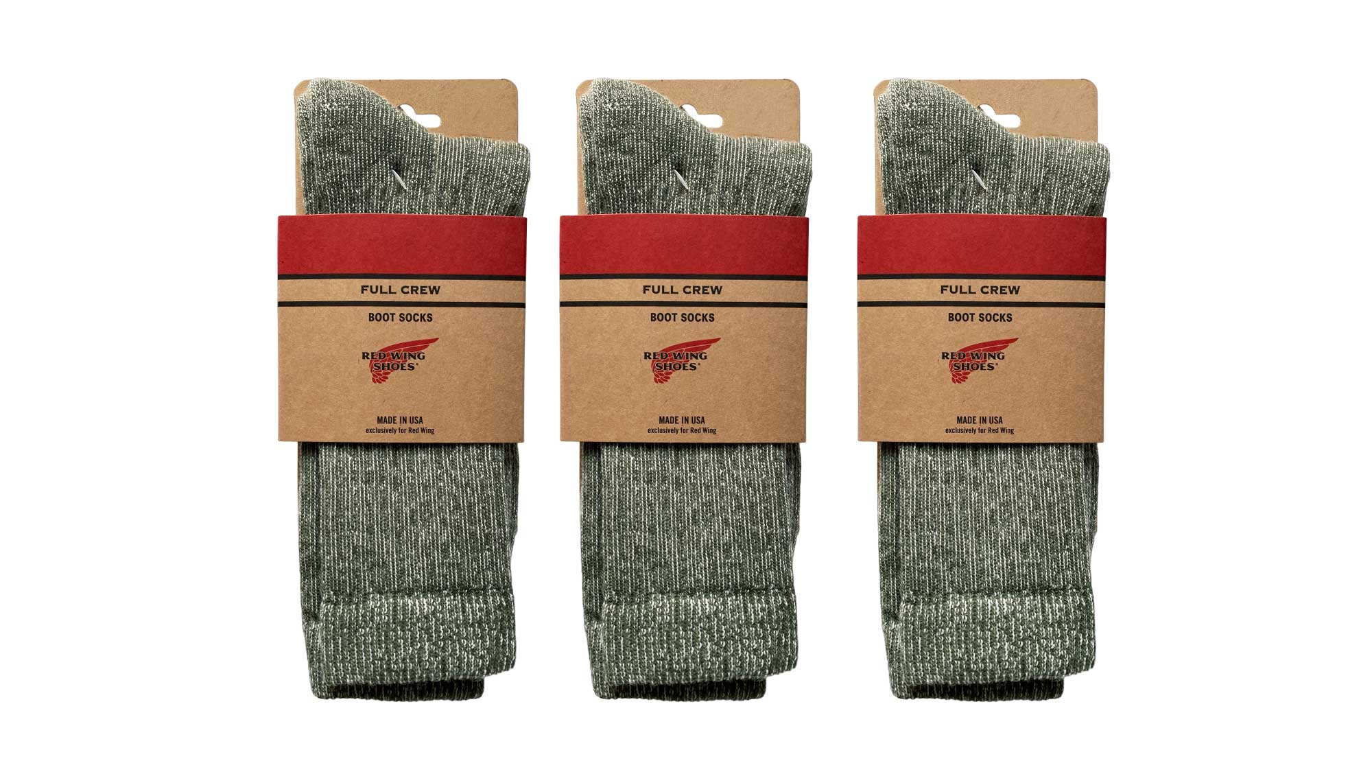 3-Pack Full Crew Sock Olive